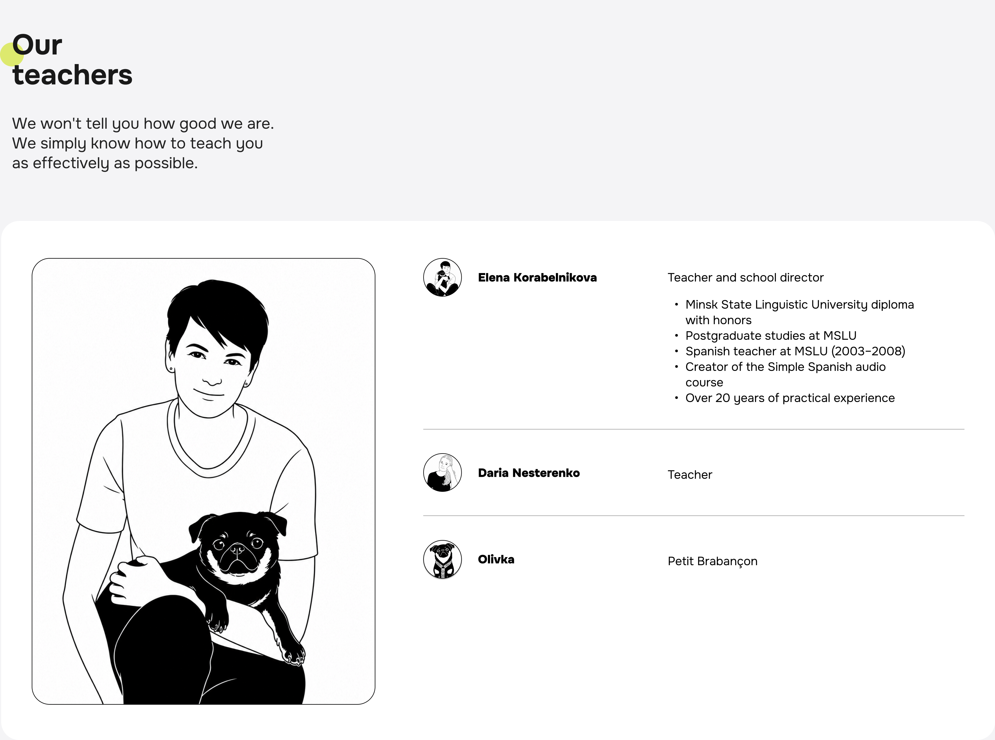 Big Apple teachers and reviews — desktop